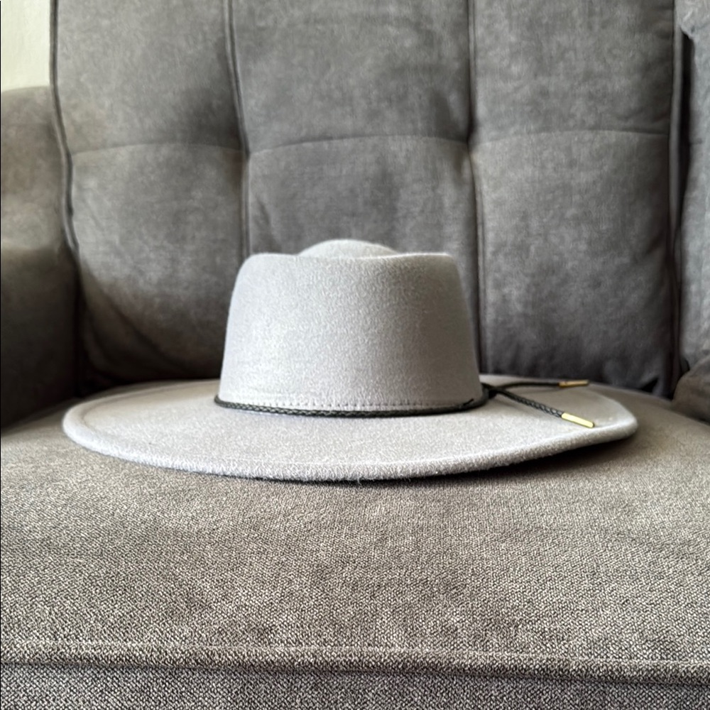 Stylish Gray Wide-Brim Hat